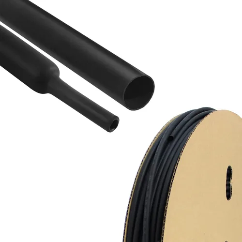 Vista 11 de Tubo termorretráctil negro 3:1 de doble pared con adhesivo marino forrado con pegamento impermeable para cables, protectores de cables, conectores