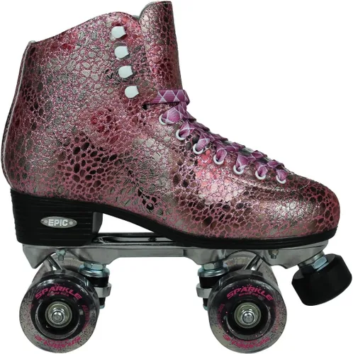 Vista 2 de Epic Skates Sparkle - Patines cuádruples de caña alta
