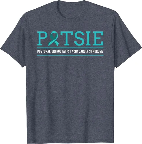 Vista 69 de POTS Dysautonomia Turquoise Ribbon Autonomic Dysfunction T-Shirt Asphalt Grey