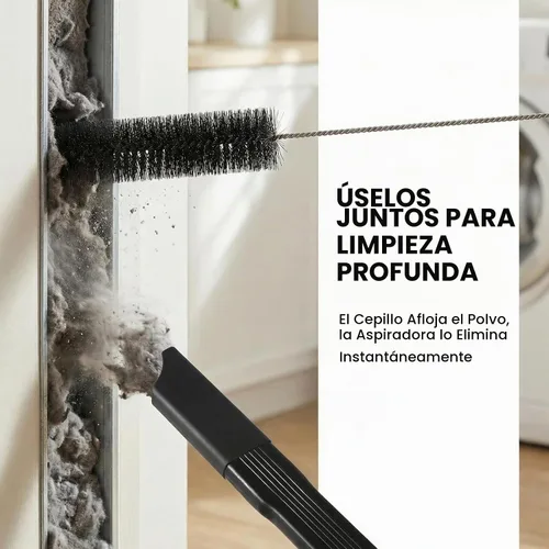 Vista 5 de Kit de limpiador de ventilación de secadora flexible de 25 pulgadas, suministros de limpieza para el hogar, cepillo de bobina largo