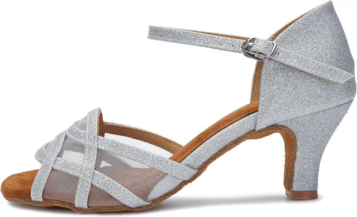 Vista 2 de Akanu Zapatos de baile latino para mujer, zapatos de baile de salsa