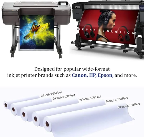 Vista 5 de Rollo de lienzo mate profesional largo sin estirar, impresora de inyección de tinta de formato ancho, perfecta para bellas artes, fotografía 1 rollo