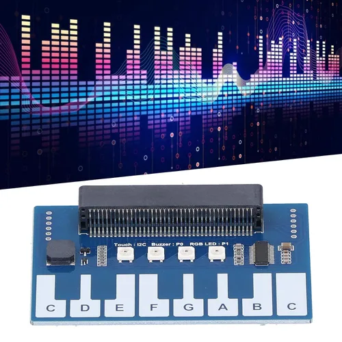 Vista 5 de Mini tablero de expansión del módulo de piano, controlador táctil capacitivo TTP229 I2C tablero de desarrollo de interfaz para micro bit