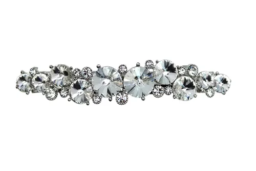 Vista 23 de Faship AB Premium Rhinestone Crystal Floral Pequeño Pasador De Pelo Clip