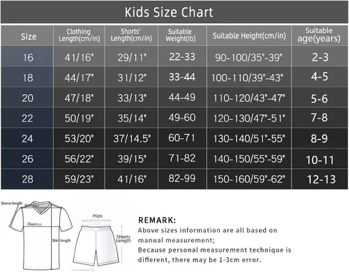 Vista 6 de URAISEUS #7 Boys' Soccer Jerseys Sports Team Training Uniform Boys and Girls Youth Shirts and Shorts Set