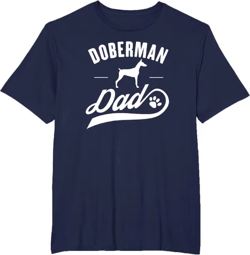 Vista 60 de Doberman Dad - Camiseta para amante del dueño del perro, Negro, S
