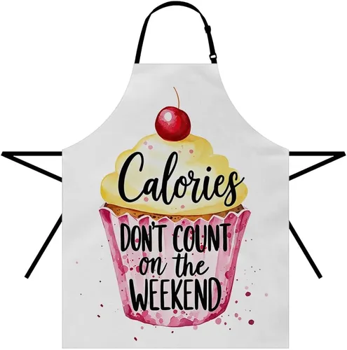 Vista 13 de Moslion Apron 31x27 Inch Kitchen Chef Waitress Cook Aprons Bib with Adjustable Neck for Women Men