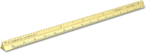 Vista 21 de Alumicolor Regla Métrica de Bolsillo para Arquitecto de Aluminio, 15CM, Negro