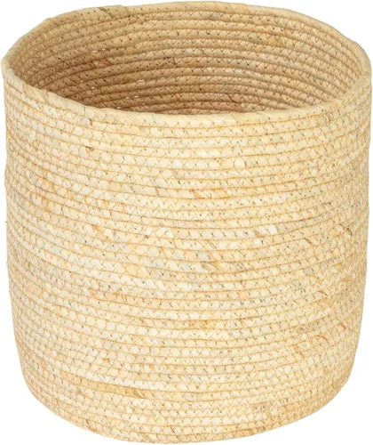 Vista 12 de Household Essentials Cesta de basura tejida, papelera de cuerda de papel gris para baño, dormitorio, oficina