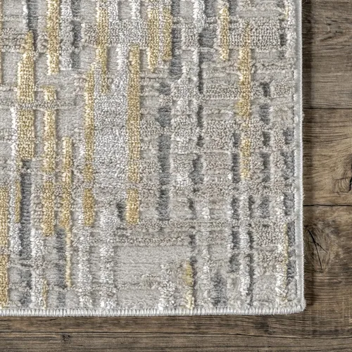 Vista 4 de nuLOOM Emersyn - Alfombra abstracta con textura contemporánea, 5 x 8, color dorado
