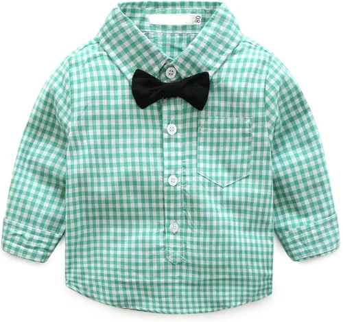 Vista 2 de YUN HAO Conjunto de ropa para bebé con pantalones suaves con corbatín