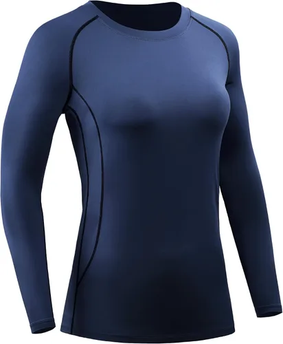 Vista 87 de CADMUS Paquete de 1 o 3 camisetas de entrenamiento de manga larga para mujer, camiseta de compresión de ajuste seco para correr