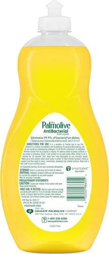 Vista 2 de Palmolive Jabón líquido ultra antibacteriano para platos, aroma a limón cítrico, 46 onzas, 1 paquete