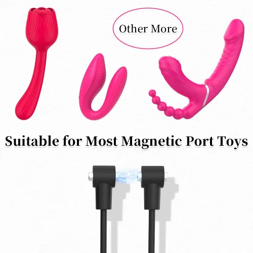 Vista 3 de Cable magnético universal de carga rápida USB para masajeador, adaptador USB de repuesto para computadora Cable de carga para masajeador compatible