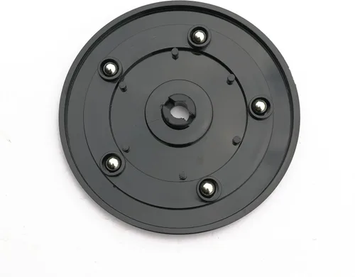Vista 3 de FixtureDisplays® Organizador giratorio de plástico negro de 4 pulgadas Lazy Susan para estante de especias, mesa, pastel, cocina, despensa