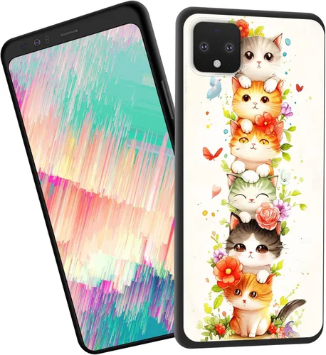Vista 119 de Funda delgada para Google Pixel 4 XL, funda delgada de silicona de TPU suave a prueba de golpes para Google Pixel 4 XL, cruz negra