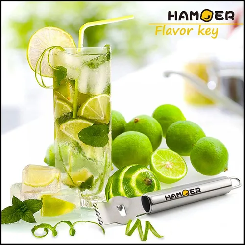 Vista 8 de Lemon Citrus Zester & Channel Knife Juego de 2 herramientas con una caja de almacenamiento Lemon twist Tool,U-Shaped Stainless Steel Blade,Carving
