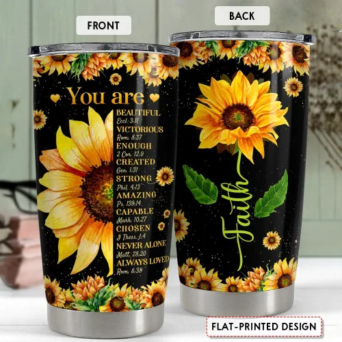 Vista 2 de SANDJEST Vaso inspirador de 20 onzas, regalo cristiano, regalos inspiradores para mujeres, vasos con aislamiento de acero inoxidable motivacional