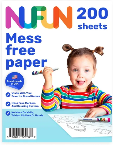 Vista 2 de NuFun Activities Papel para colorear Easy Roll libre de desorden 17in x 200ft