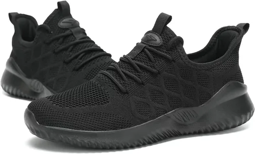 Vista 2 de Mevlzz Zapatos deportivos para correr para hombre, sin cordones, informales, de malla, transpirables, ligeros, para el trabajo