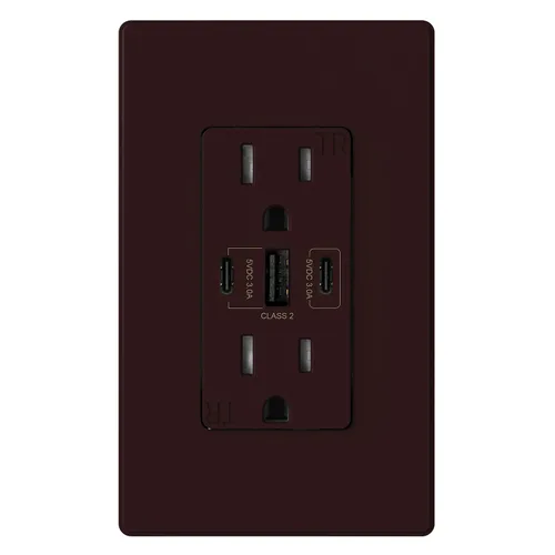 Vista 14 de ELEGRP Tomacorrientes USB, 30 W 6.0 Amp USB C, toma de pared USB de 3 puertos, toma de corriente resistente a manipulaciones de 15 amperios con 2