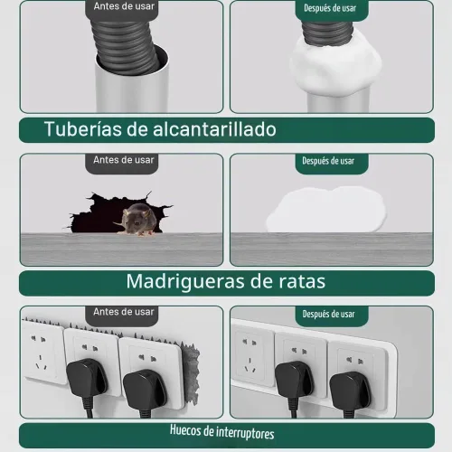 Vista 4 de Masilla de sellado impermeable, diseñada específicamente para sellar y reparar rápidamente agujeros de pared, aberturas de conductos de aire