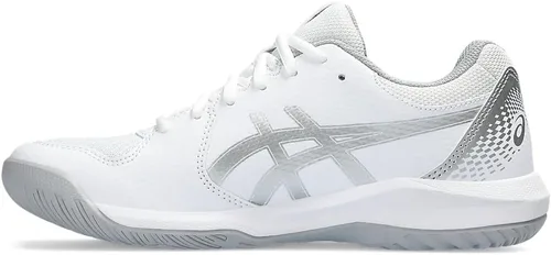 Vista 4 de ASICS - Zapatos de tenis Gel-Dedicate 8 para mujer, 7, blancoplata pura