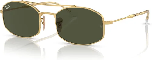 Vista 2 de Ray-Ban Unisex Sunglasses Gold Frame, Light Brown Lenses, 51MM