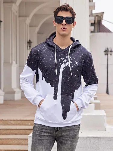 Vista 3 de Goodstoworld Sudadera con capucha unisex con estampado 3D y bolsillos para hombre y mujer