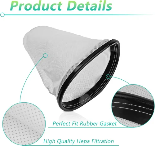 Vista 2 de ANTOBLE Bolsa de tela HEPA 2KE2105000 para Hoover Royal Shoulder Vac Pro Commercial Parts, filtro HEPA mochila limpiador bolsas de vacío compatibles