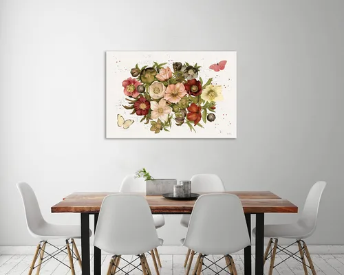 Vista 3 de Jaxson Rea "Vintage Petals IV Gallery Wrapped Canvas by Katie Pertiet, 15" x 10