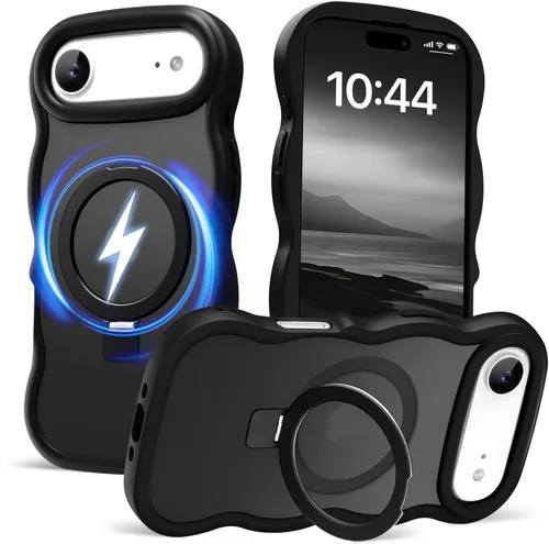 Vista 99 de Magsafe - Funda magnética para iPhone 12 Pro Max, compatible con Magsafe con marco ondulado, translúcido, mate, parte trasera dura, de silicona, a
