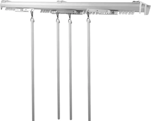 Vista 3 de A&F Rod Décor - Baton Draw Double White Traverse 30-48 pulgadas