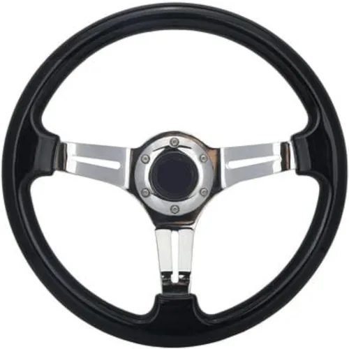 Vista 11 de Volante de Carreras de Coche de 6 Pernos Marco de Radios Neo Cromado Arcoíris Volante Universal de Posventa Compatible con Coche y Juego de Negro