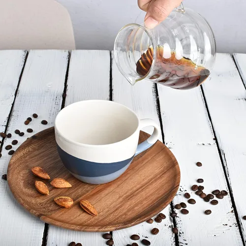 Vista 5 de Bosmarlin Juego de 2 tazas grandes de cerámica para café con leche, tazas de sopa jumbo para oficina y hogar, 18 onzas, aptas para lavavajillas