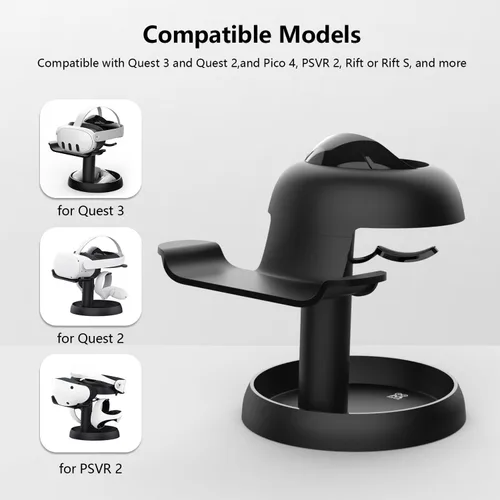 Vista 6 de AMVR - Accesorios de mango compatibles con accesorios MetaOculus Quest 3 y soporte AMVR compatible con Quest 3Quest 2Pico 4para PSVR 2