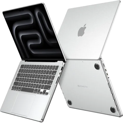 Vista 10 de EooCoo Funda mate para MacBook Pro de 14 pulgadas M5-M1 2026-2021 Espacio Negro Claro