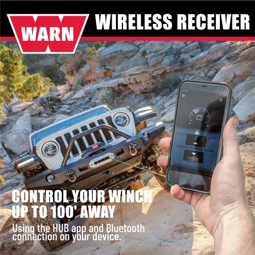 Vista 4 de WARN 103945 Receptor inalámbrico HUB y aplicación de teléfono - para cabrestantes de camiones (Zeon, VR, VR EVO) Bluetooth Compatible, Wireless