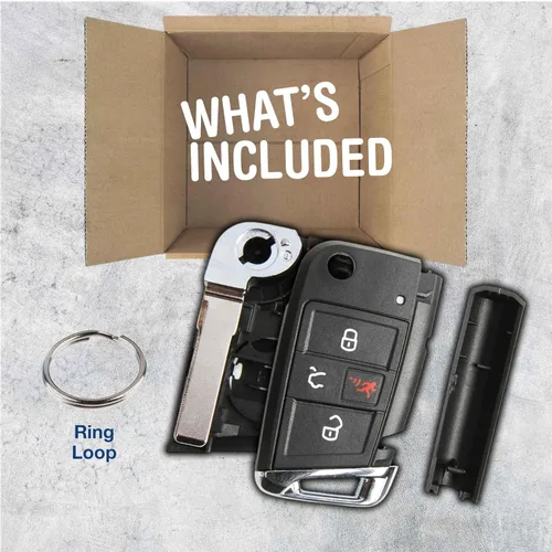 Vista 3 de Carcasa de funda para llave remota sin llave para VW Volkswagen (NBGFS12P01)