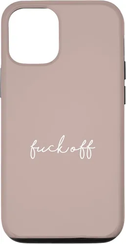 Vista 28 de Funda para iPhone 16 Pink Taupe Fuck Off Divertida manuscrita a mano con refranes sarcásticos groseros