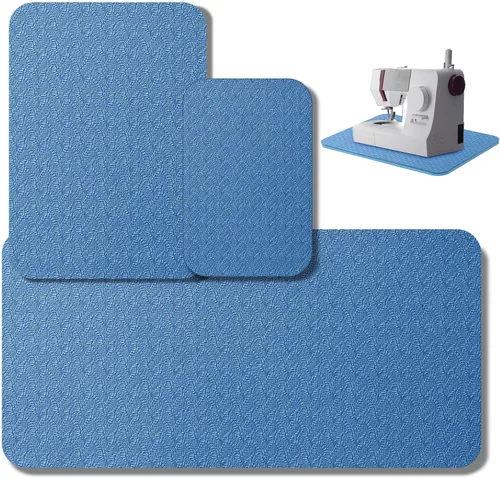 Vista 11 de Drydiet 3 Piezas Tapetes Silenciadores para Máquina de Coser Tapete de Pedal Almohadilla para Máquina de Coser Goma Antideslizante que se Mantiene