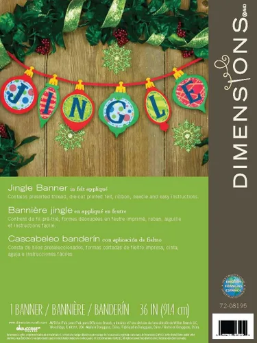 Vista 2 de Dimensions Banner de apliques de fieltro para manualidades, cascabel