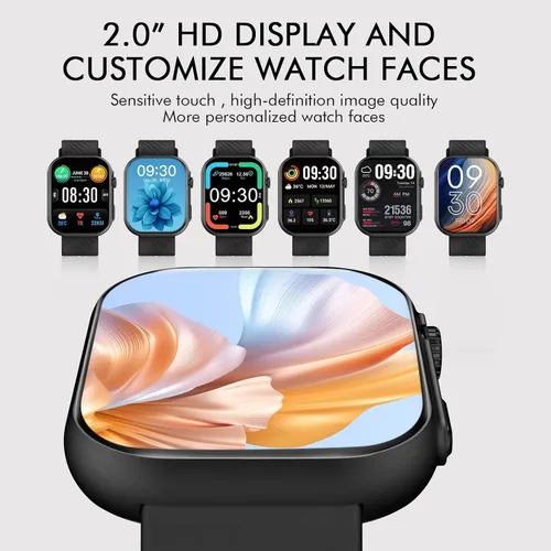Vista 3 de PJYUBVOR Reloj Inteligente para Hombres y Mujeres (Contestar/Hacer Llamadas), Rastreador de Fitness de 2.0" con Más de 100 Modos Deportivos, Monitor