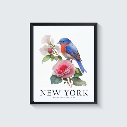 Vista 6 de Impresión artística del mercado de flores de Nueva York, arte de pared de rosas, decoración de arte floral para dormitorio, cocina, baño, póster
