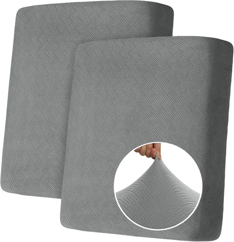Vista 79 de YEMYHOM Funda de cojín para sofá, funda de cojín de asiento de alta elasticidad, tela jacquard geométrica de felpa, protector de sofá antideslizante