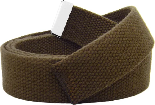 Vista 19 de Build A Belt Cinturón de lona militar, 1.25 pulgadas de ancho, beige, unisex para adultos