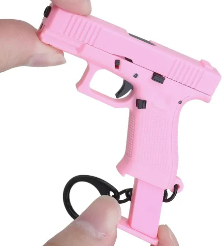 Vista 4 de Llavero con forma de pistola, modelo de pistola, llavero, bolsa, artilugios, colgante, adorno para regalo para hombres, mujeres y amigos