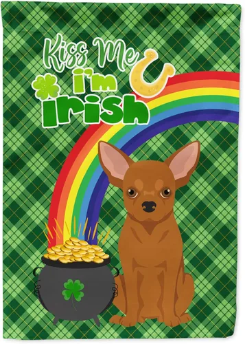 Vista 86 de Caroline's Treasures WDK4731GF - Bandera decorativa para jardín del día de San Patricio, color negro y tostado, Airedale Terrier, para jardín