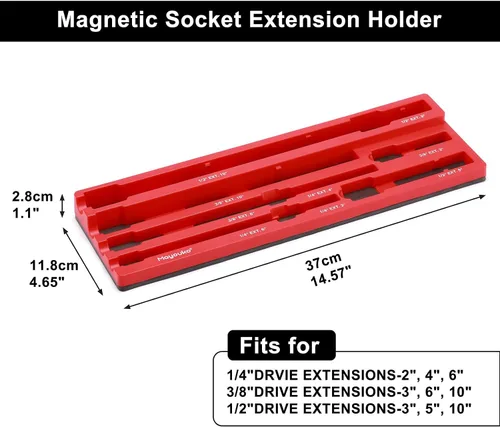 Vista 2 de Mayouko Organizador Magnético de Extensión de Enchufe de ABS, Soporte de Barra de Extensión de Enchufe, Compatible con Extensiones de 1/4", 3/8