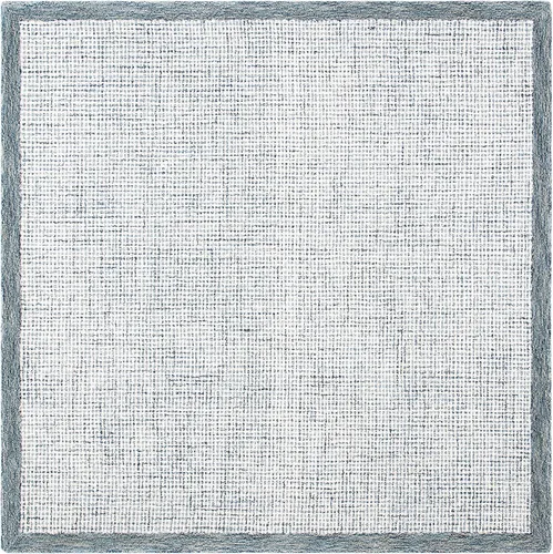 Vista 3 de SAFAVIEH Colección Abstract Alfombra de Área - 6' Cuadrada, Azul Marino y Marfil, Lana Hecha a Mano, Ideal para Áreas de Alto Tráfico en Sala